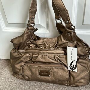 NWT Nine West bronze purse